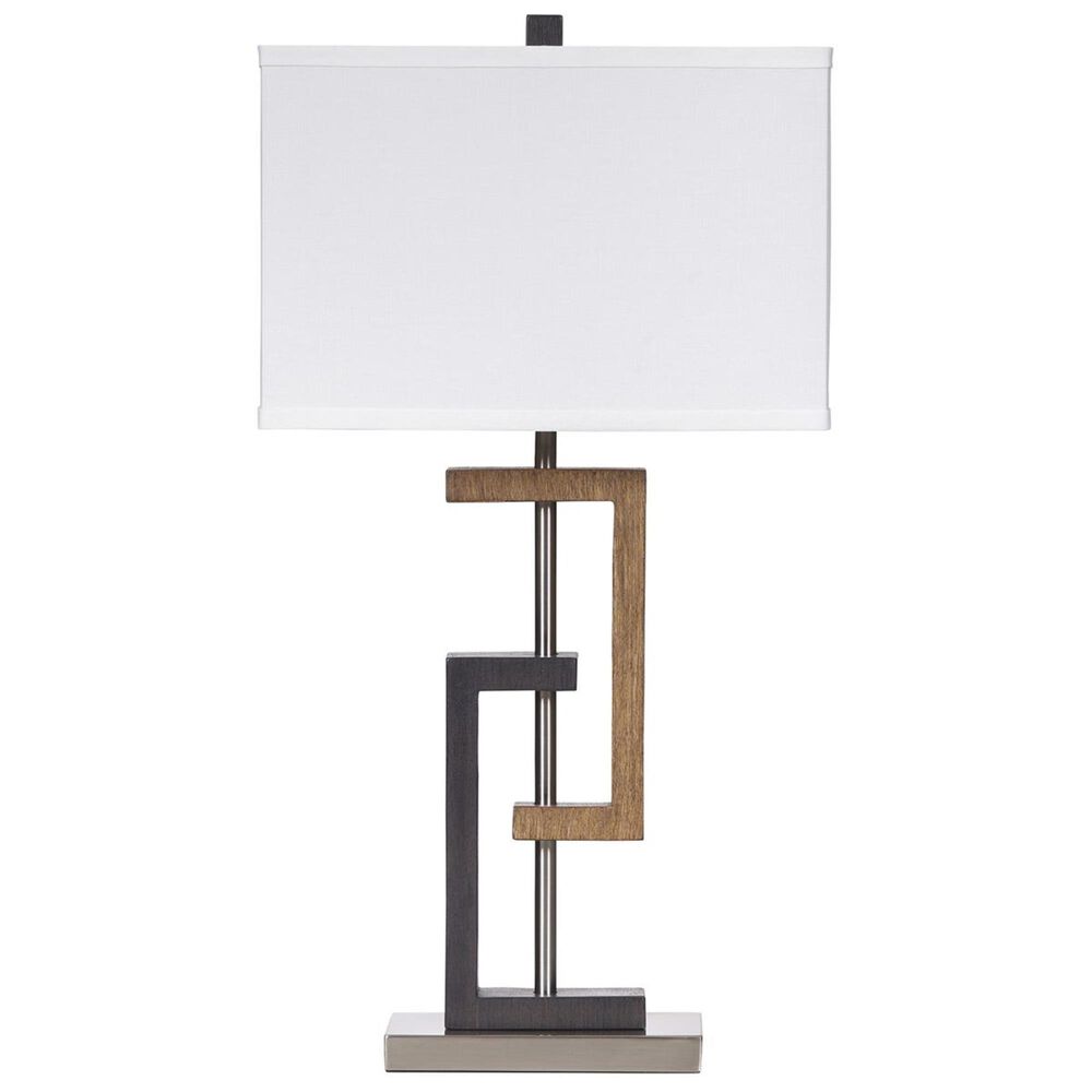 Ashley Syler Poly Table Lamp in Brown and Silver &#40;Set of 2&#41;, , large