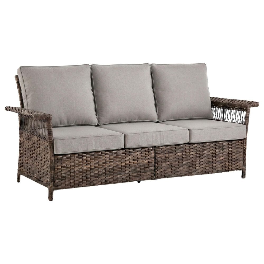 Sunwell Garden 5-Piece Patio Conversation Set with Swivel Chairs in Gray, , large