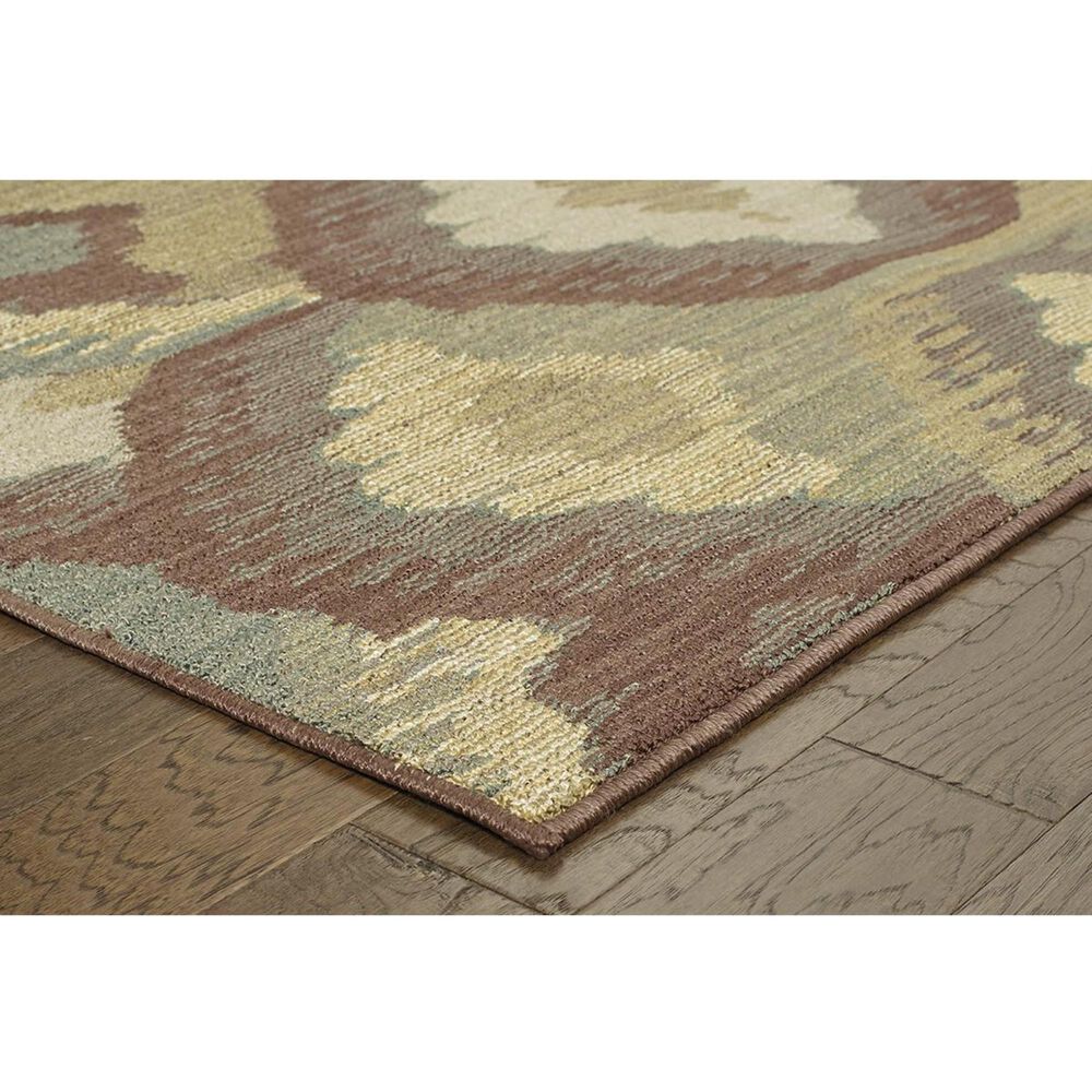 Oriental Weavers Cabana 929N2 1"11" x 7"6" Brown and Blue Runner, , large