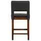 Linon Home Decor Vega Counter Stool with Black Cushion in Espresso, , large