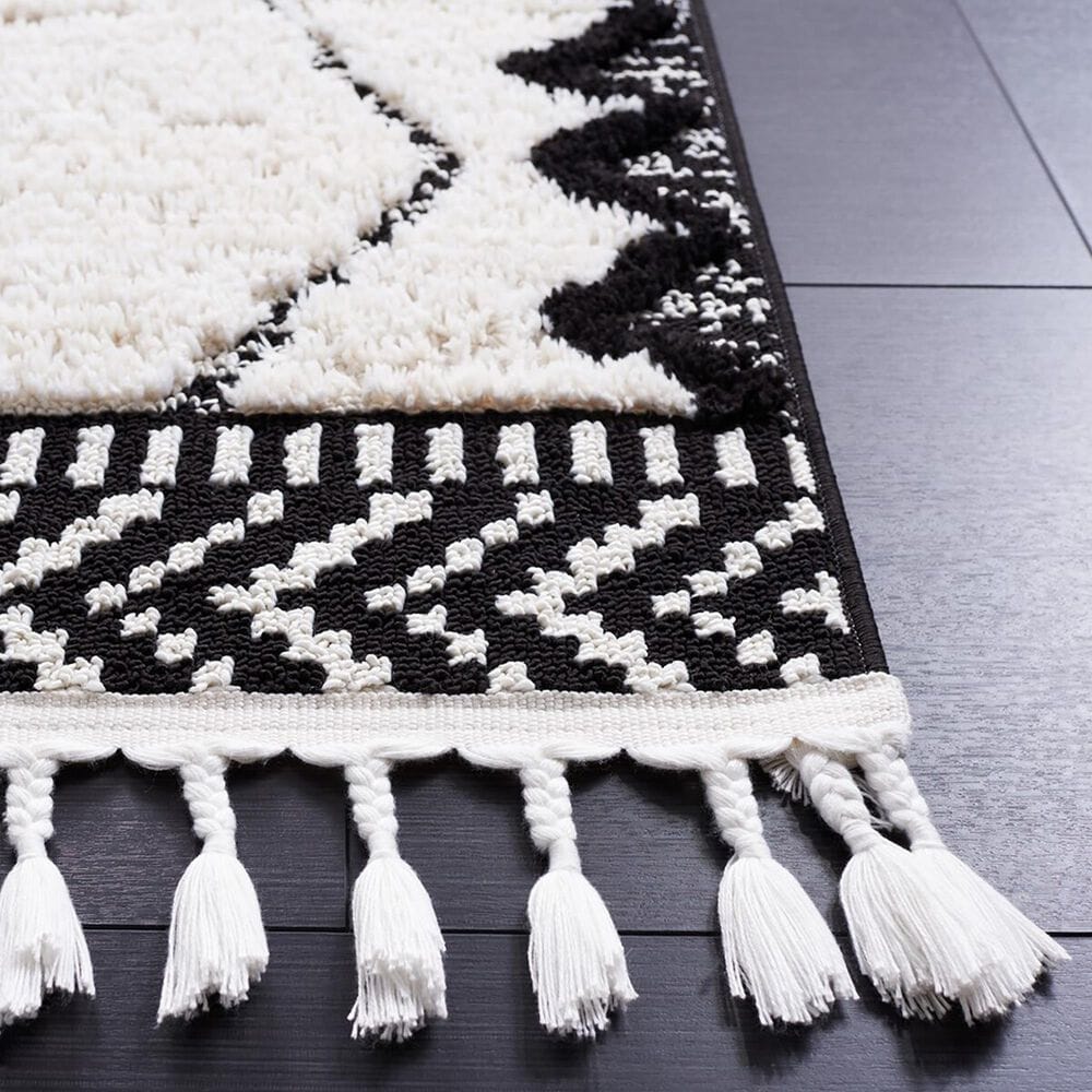 Safavieh Marrakesh MRK536 2&#39;2&quot; x 6&#39; Ivory and Anthracite Runner, , large
