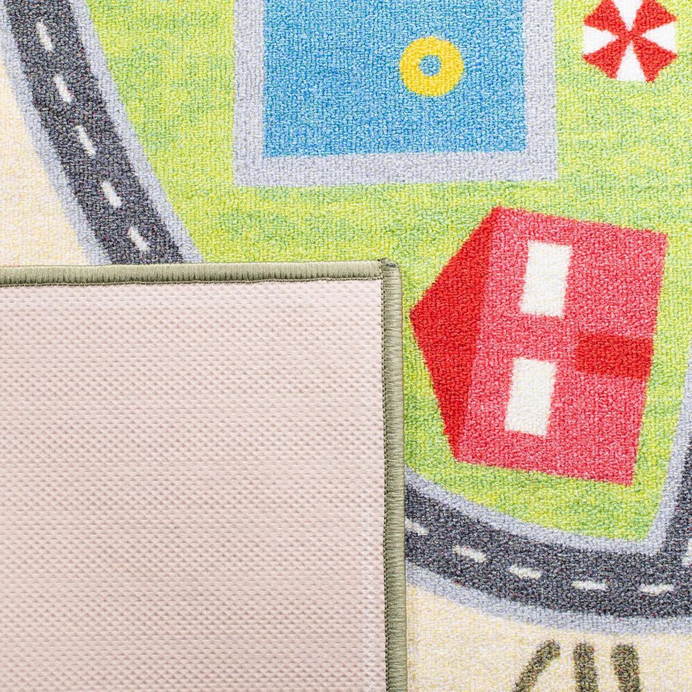 Safavieh Kids Playhouse KPH202M 3&#39;3&quot; x 5&#39;3&quot; Blue and Green Rug, , large