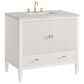 James Martin Vanities Myrrin 36" Vanity in Bright White with 3 cm Victorian Silver Quartz Top, , large