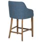 Valor Living Paloma 26" Counter Stool with Navy Upholstery in Medium Oak, , large