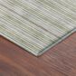 Dalyn Rug Company Soft Essentials Striped Celery 8" Round Indoor/Outdoor Area Rug, , large