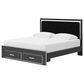 Ashley Zuraleus King Upholstered Storage Bed in Matte Black and Chrome, , large