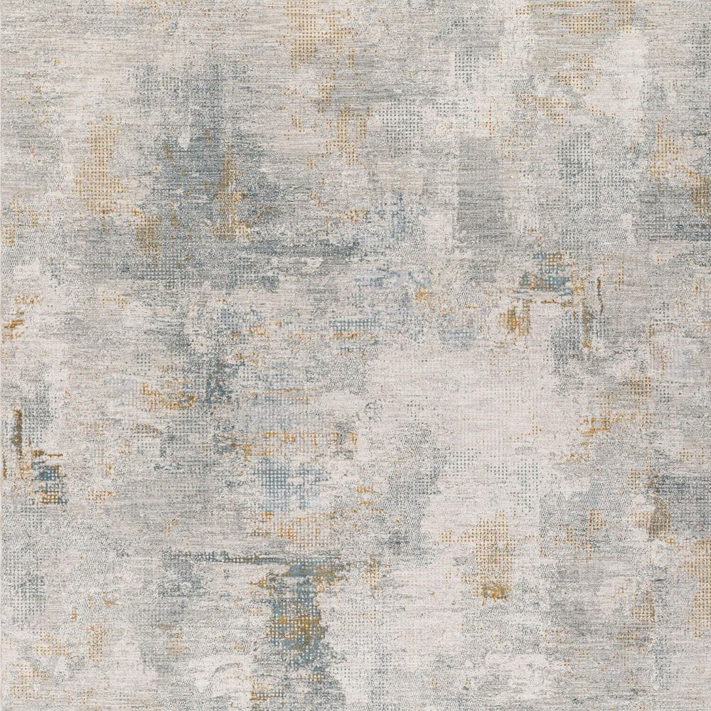 Surya Dresden DRE-2321 Medium Gray, Gray, White, Denim, Mustard and Light Slate 2'7" x 7'3" Runner, , large