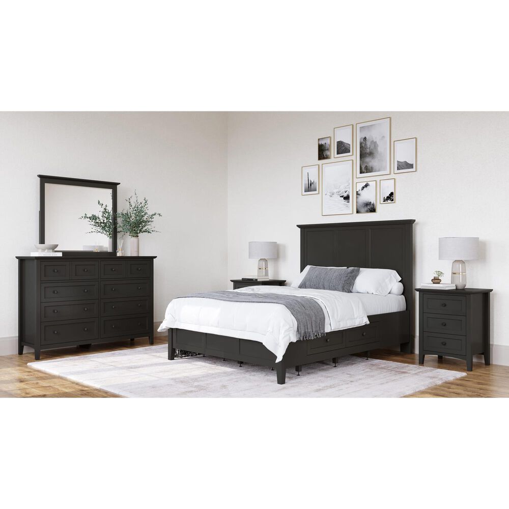 Urban Home Grace Eastern King Storage Bed in Raven Black, , large