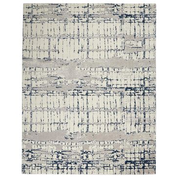 Nourison Twilight 12" x 15" Ivory and Navy Area Rug, , large