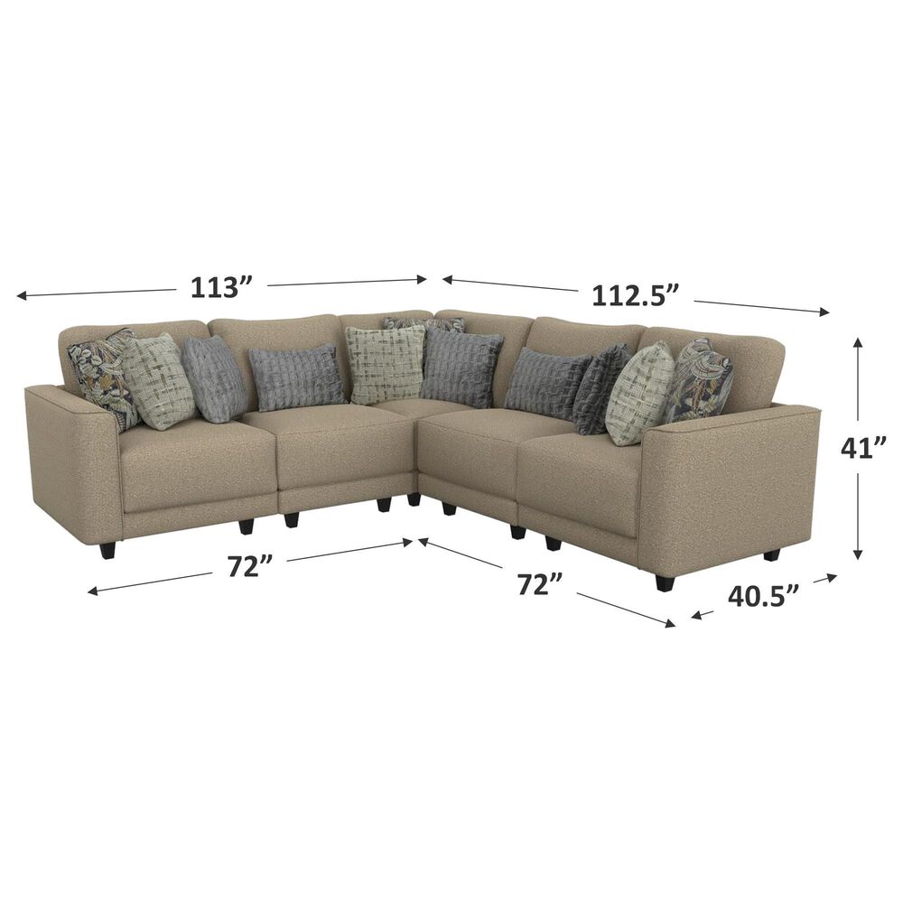 Henderson Breckenridge 5-Piece Stationary Sectional in Mavis Honey, , large