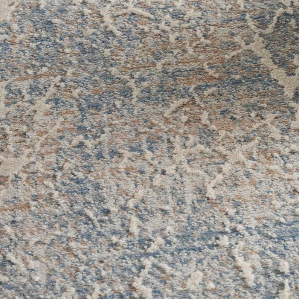 Nourison Exhale 2&#39;2&quot; x 7&#39;6&quot; Beige and Blue Runner, , large