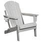 Hearth and Haven 34" Outdoor Folding Adirondack Chair with Cup Holder in White, , large