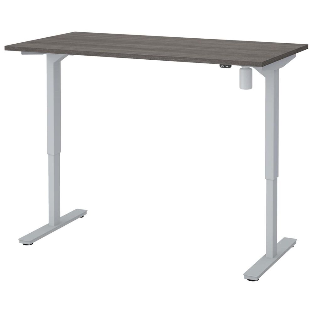Bestar 60" Height Adjustable Table in Bark Gray, , large