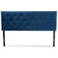 Baxton Studio Felix King Upholstered Panel Headboard in Navy Blue, , large
