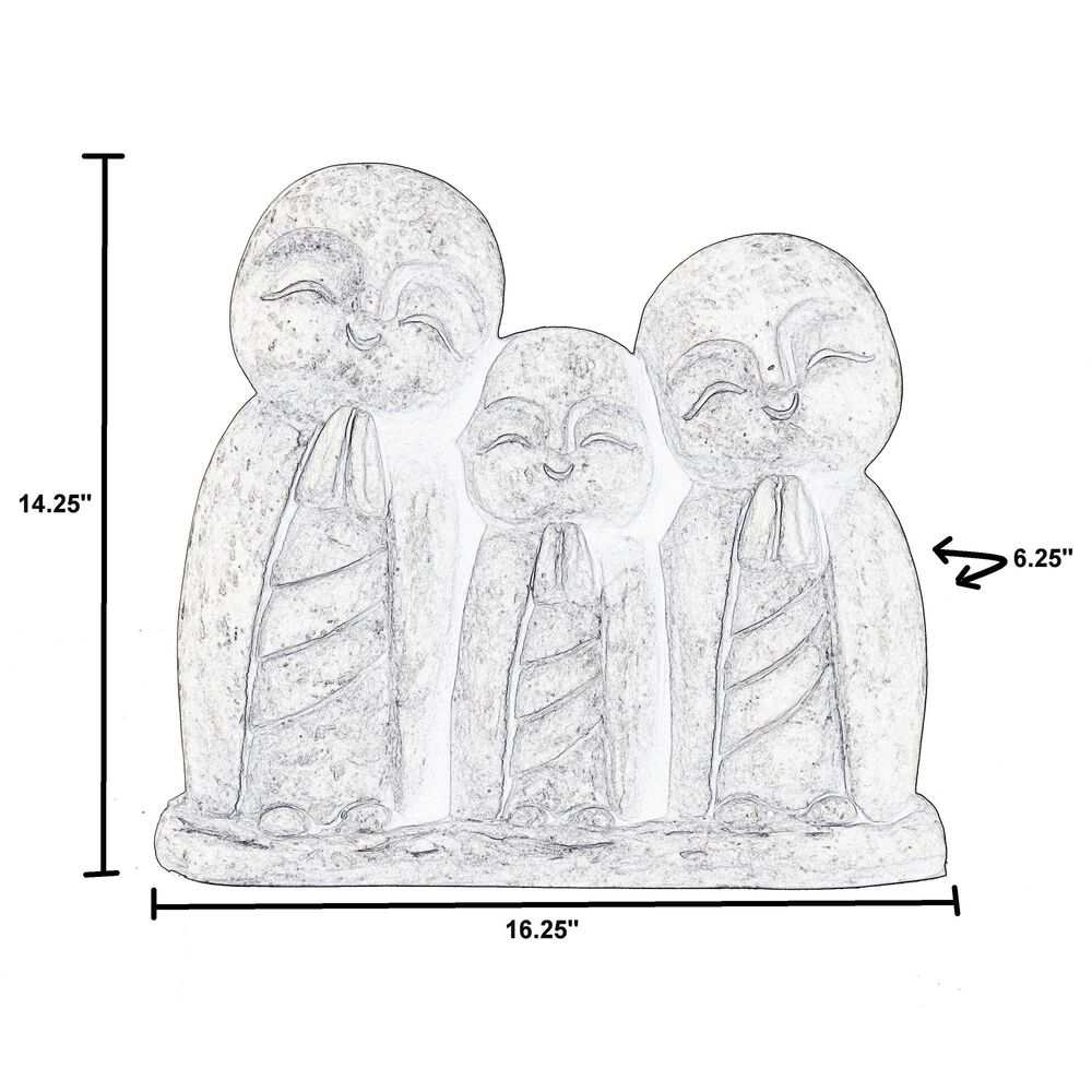 Alfresco Home Praying Family Patio Statue in Aged Moss, , large