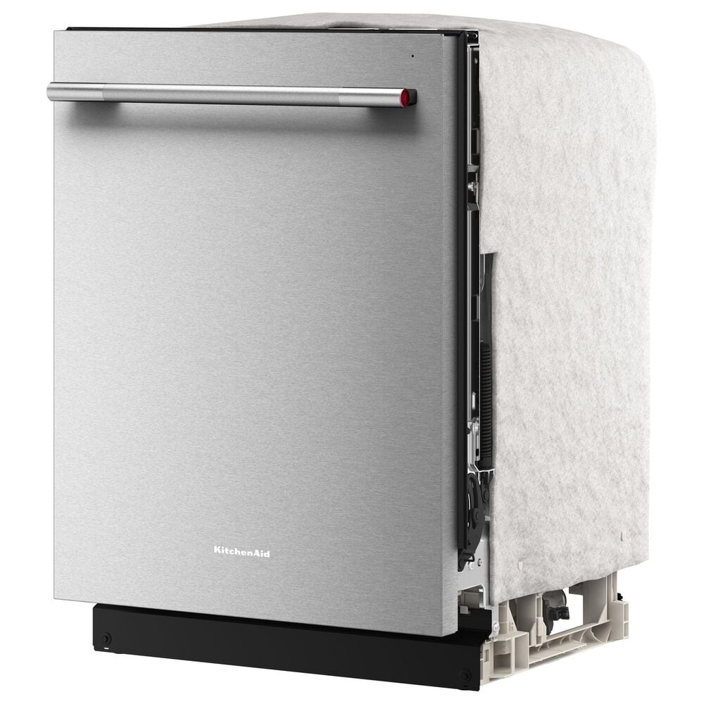 KitchenAid 24&quot; Built-In Bar Handle Third Rack Dishwasher with Stemware Shield and Stemware Clips in PrintShield Stainless Steel, , large