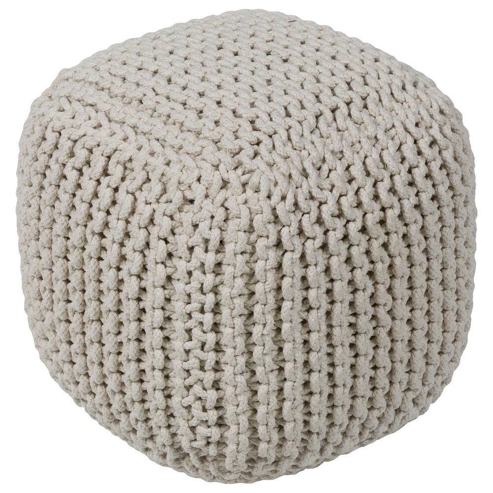 Surya Braga Pouf in Cream, , large