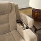 Ashley Mixed Motion Power Reclining Loveseat with Console in Brownstone, , large