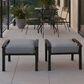 Hearth and Haven 26" Patio Ottoman in Dark Gray (Set of 2), , large