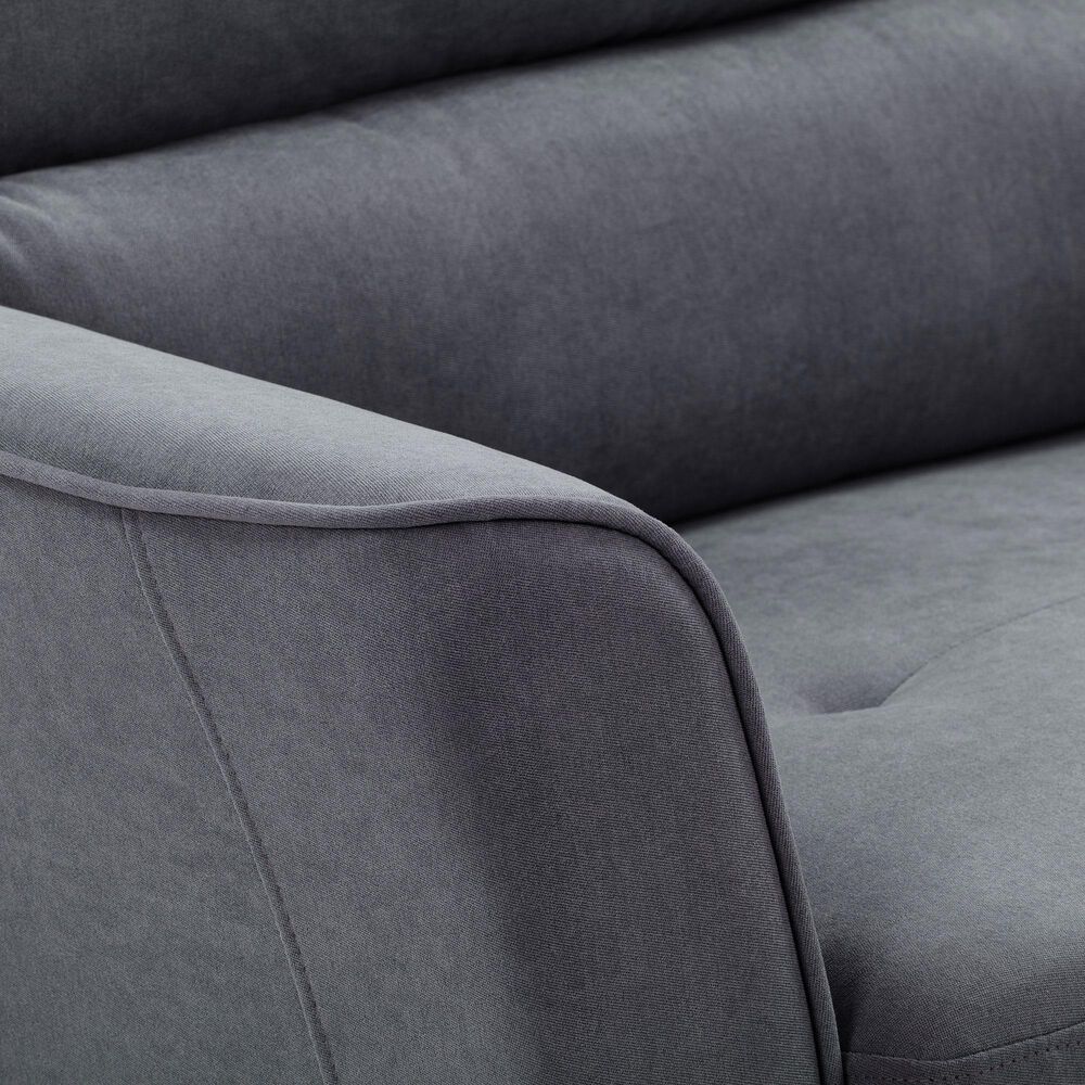 CorLiving Georgia Stationary Sofa in Dark Grey, , large