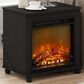 HOMLUX Electric Fireplace End Table with Wheels in Americano, , large