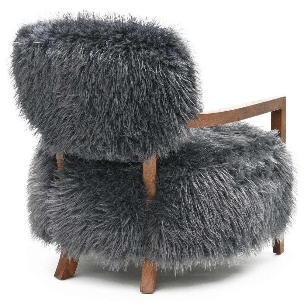 Furniture of America Lumir Long-Haired Accent Chair in Charcoal Gray, , large