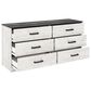 Ashley Shawburn 6-Drawer Dresser in Whitewash and Charcoal Gray, , large