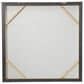 Maple and Jade 40" x 40" Square Palm Tree Metallic Layered Leaf Framed Wall Art in Brown, Black, Beige, Gray and Gold, , large