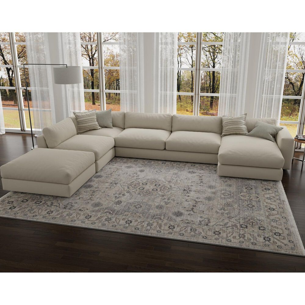 Kas Oriental Rugs Adele Amelia 11&#39;6&quot; x 15&#39;3&quot; Ivory and Grey Area Rug, , large