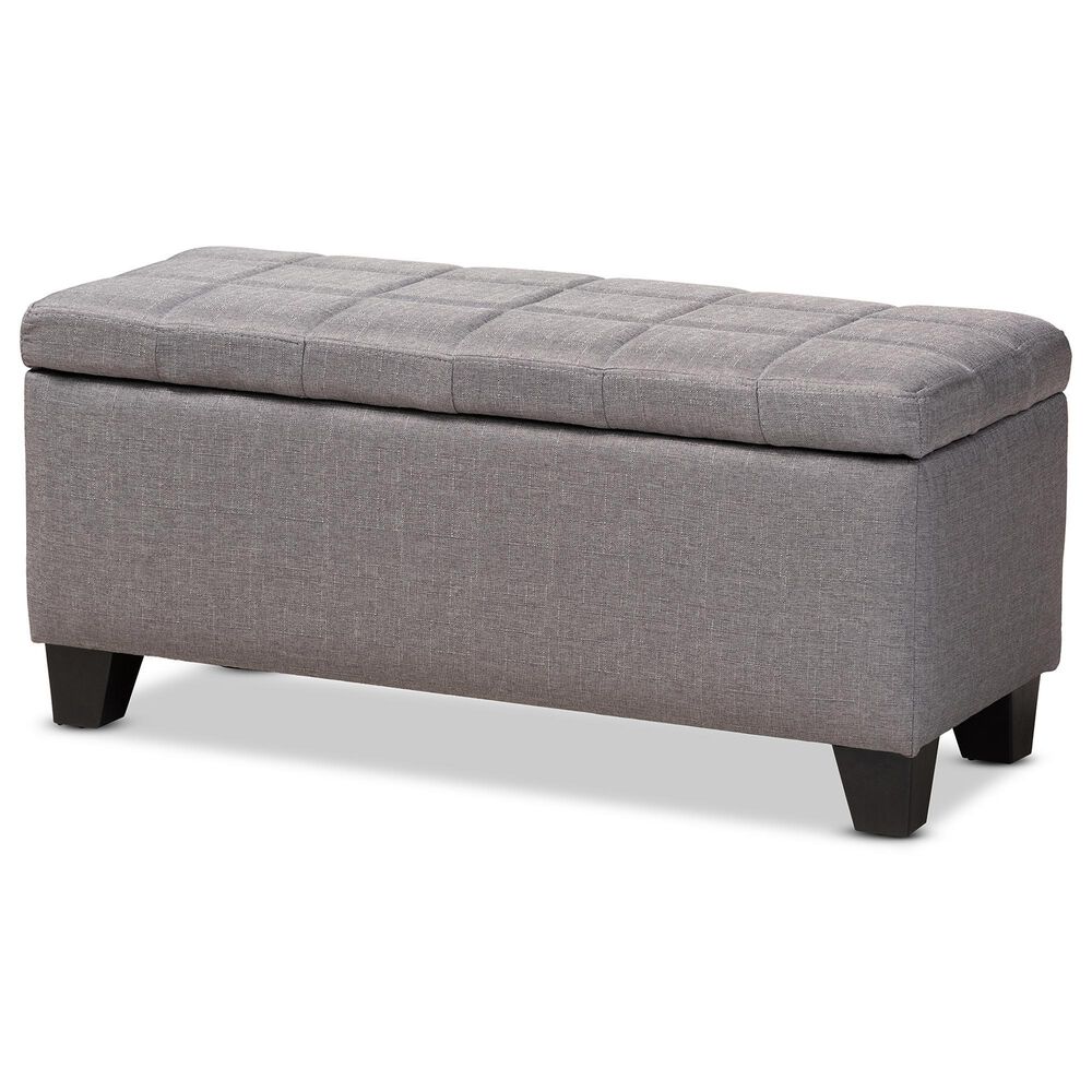 Baxton Studio Fera Storage Ottoman in Gray, , large