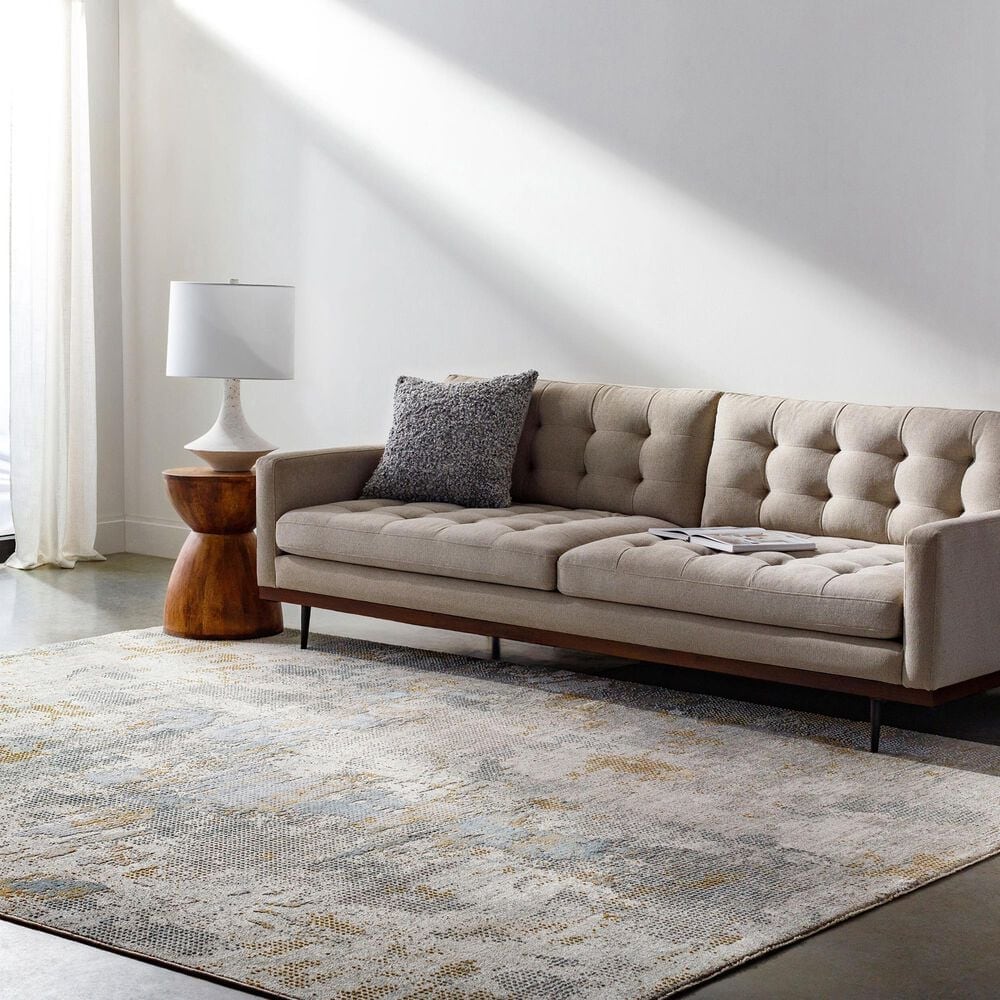 Surya Dresden DRE-2321 Medium Gray, Gray, White, Denim, Mustard and Light Slate 12&#39; x 15&#39; Area Rug, , large
