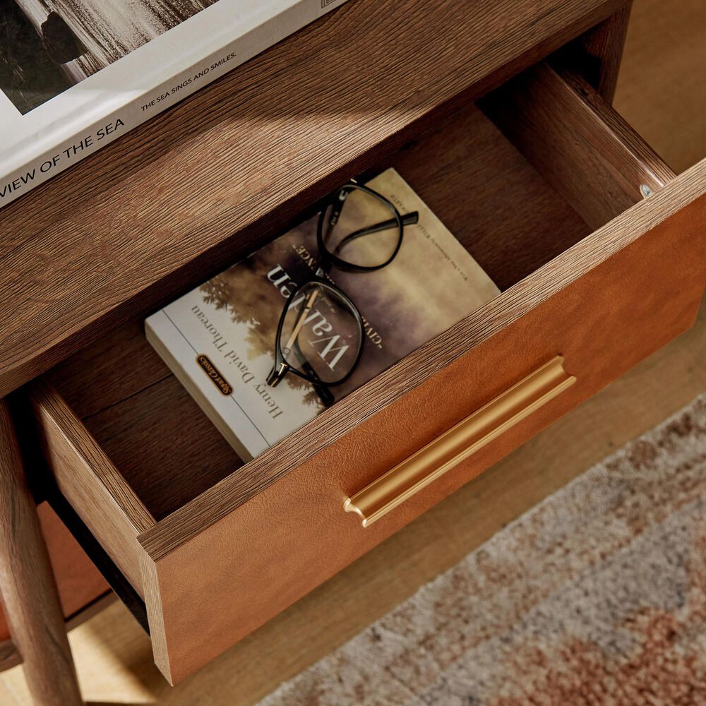 Modway Coralie 2 Drawer Nightstand in Walnut Tan, , large