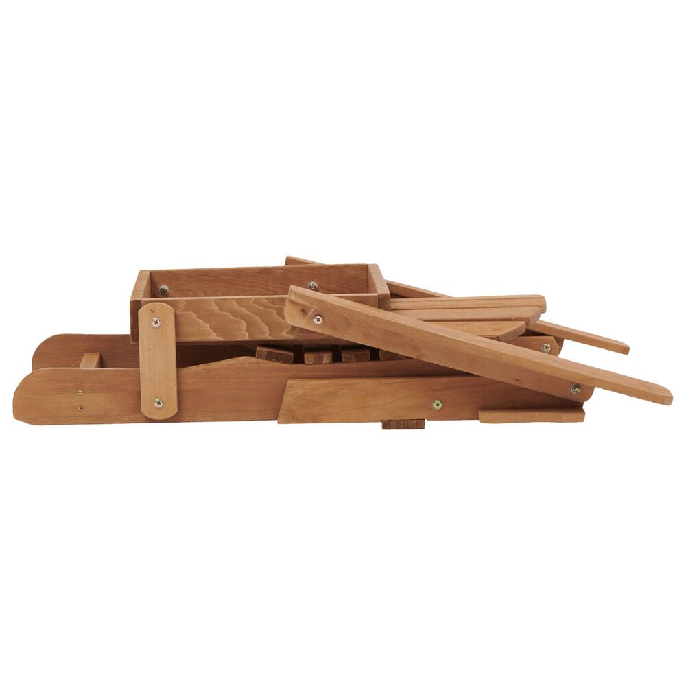 Hearth and Haven Outdoor Folding Adirondack Chair with Seat Board in Light Brown, , large
