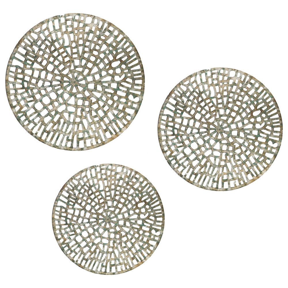 Propac Antiqued Discs Wall Art in Neutral (Set of 3), , large