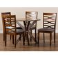 Baxton Studio Mila 5-Piece Dining Set in Grey/Walnut Brown, , large