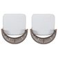 Hearth and Haven 26" Outdoor Counter Stool with Teak Frame in Light Gray (Set of 2), , large