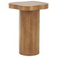 Maple and Jade Pedestal Accent End Table in Brown, , large