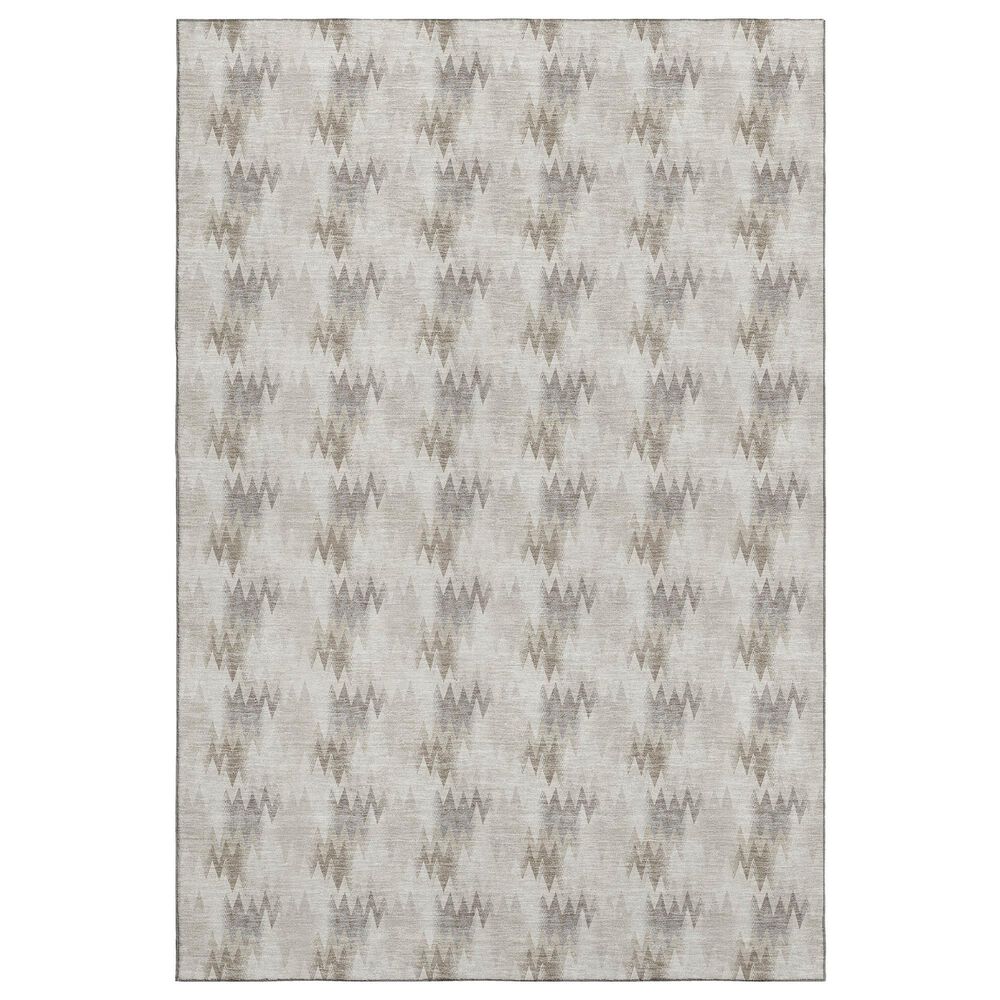 Dalyn Rug Company Soft Essentials Chevron Beige 9" x 12" Area Rug, , large