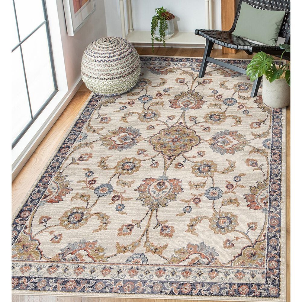 Amer Rugs Jordan 5&#39;3&quot; x 7&#39;6&quot; Ivory Area Rug, , large