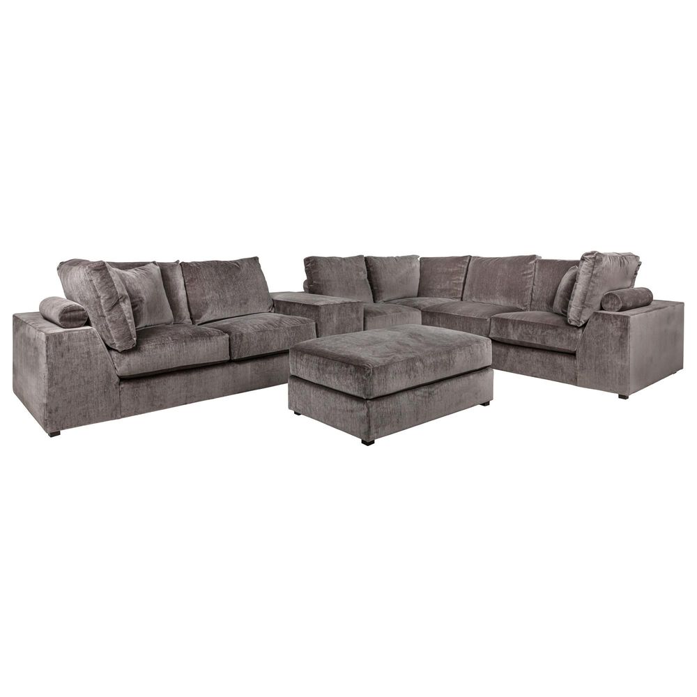 Vanguard Furniture Lucca 5Piece Stationary Modular Sectional in Veto
