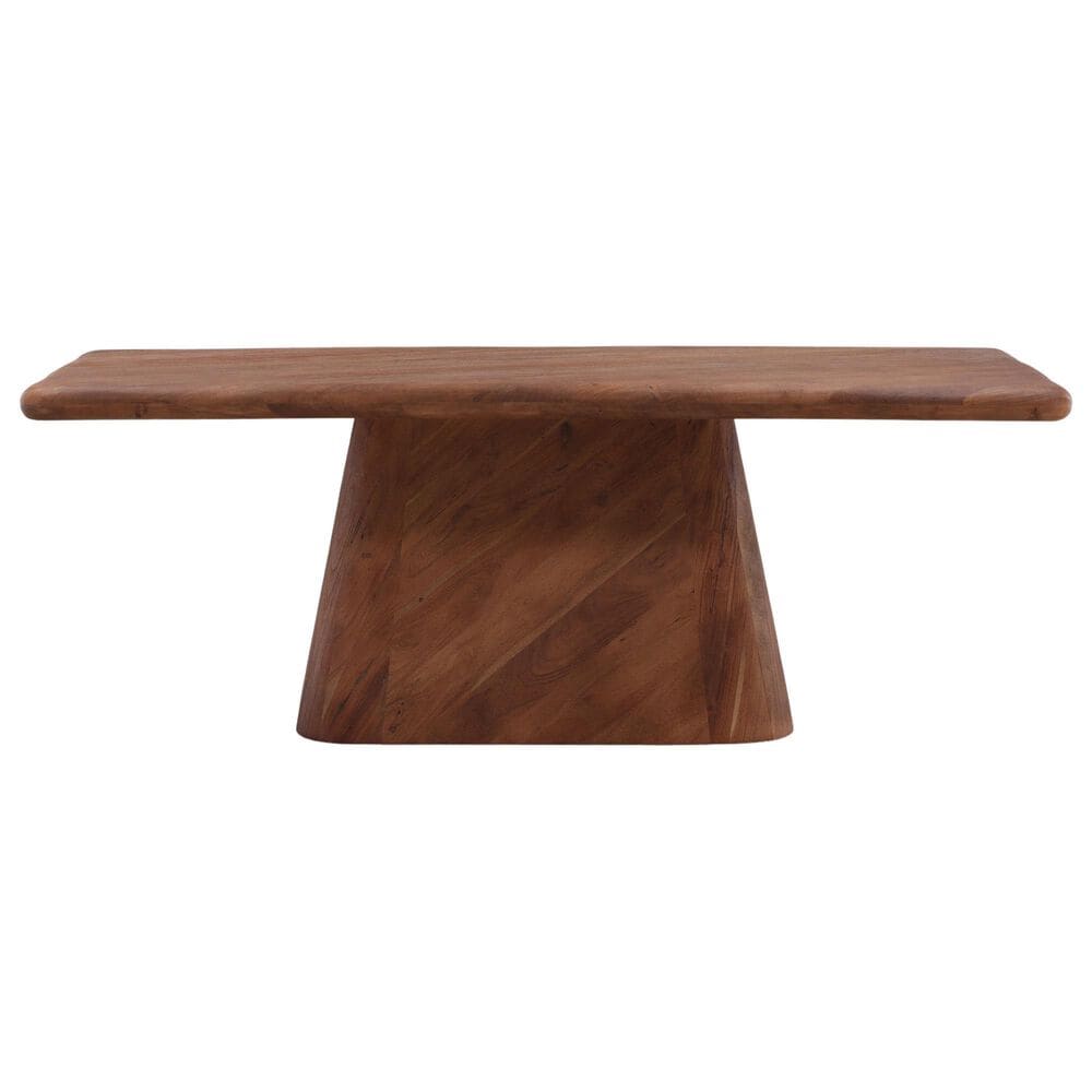 UNIQUE DESIGN Marci Pedestal Dining Table in Brown, , large