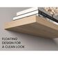 Hearth and Haven Ecco32" Floating Wall Shelf in Old Pine (Set of 2), , large