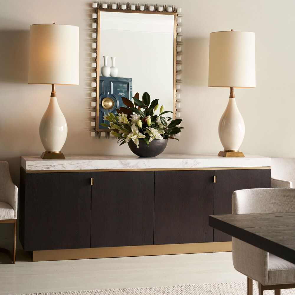 Century Cadence Credenza in Mocha and Antique Brass, , large