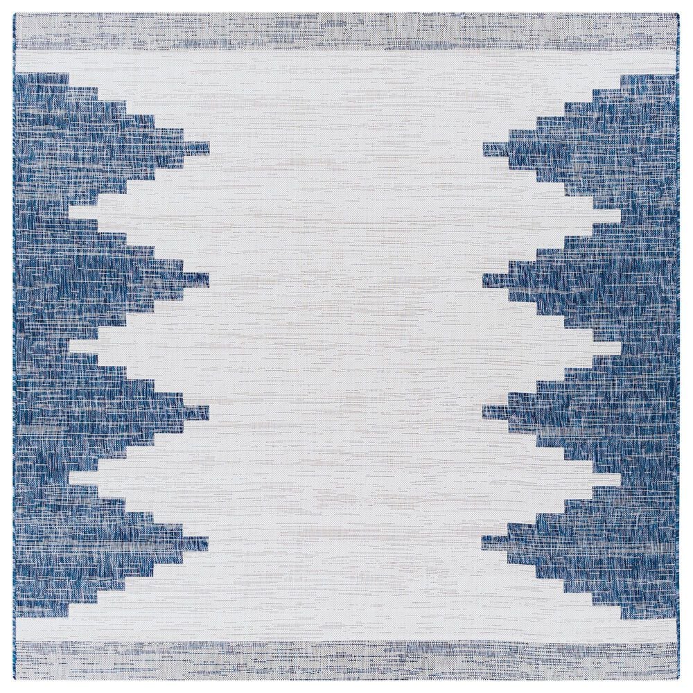 Surya Eagean EAG-2355 Dark Blue, Off-White, Navy and Pale Blue 6&#39;7&quot; Square Indoor/Outdoor Area Rug, , large
