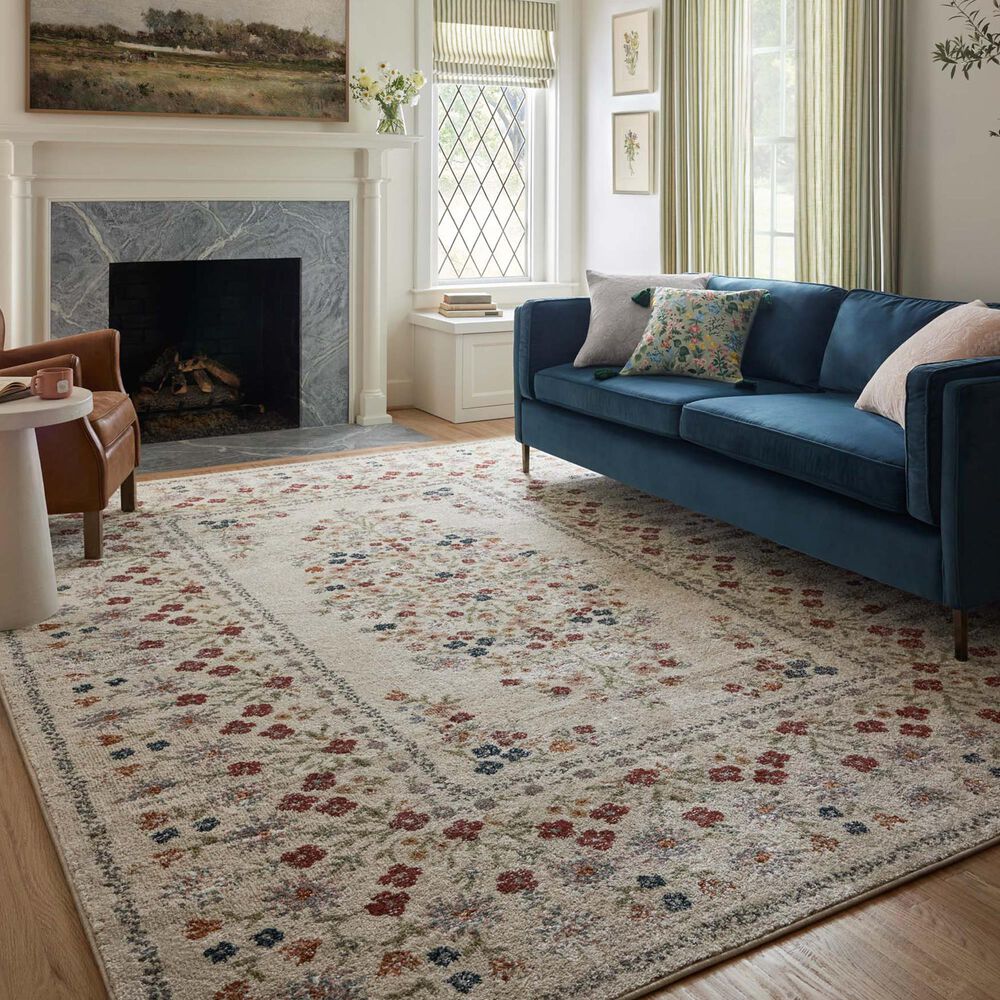 Rifle Paper Co Laurel Eleanor 9&#39;2&quot; x 12&#39;2&quot; Linen Area Rug, , large