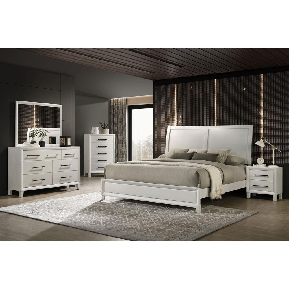 New Heritage Ballard King Platform Panel Bed in White, , large
