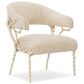 Schnadig Caracole Upholstery Accent Chair in Gold Brush and White Enamel, , large