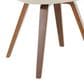 LumiSource Gardenia Swivel Arm Chair with Cream Upholstered in Walnut, , large