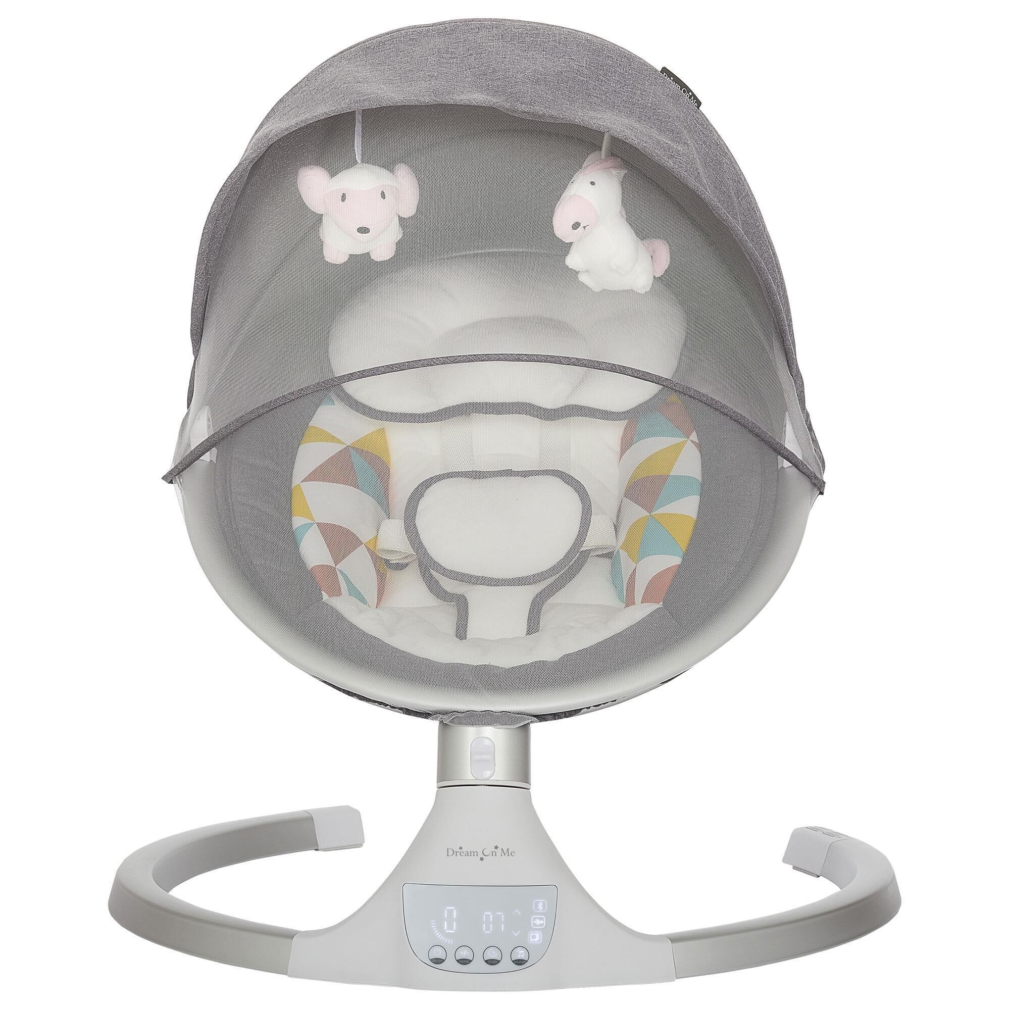 Dream on me zazu cradling swing in grey and pink hot sale