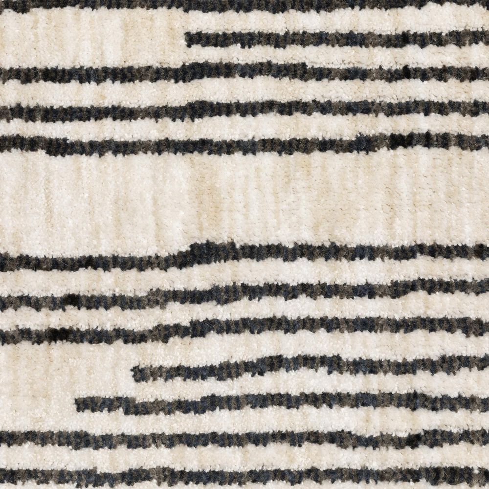 ROW by Oriental Weavers Hunter Black and Beige 7'10" x 10' Area Rug, , large